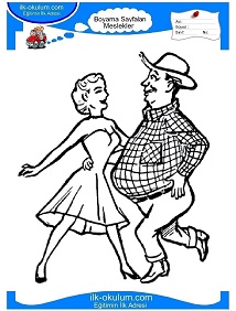Çocuklar İçin Dansçı Boyama Sayfaları 